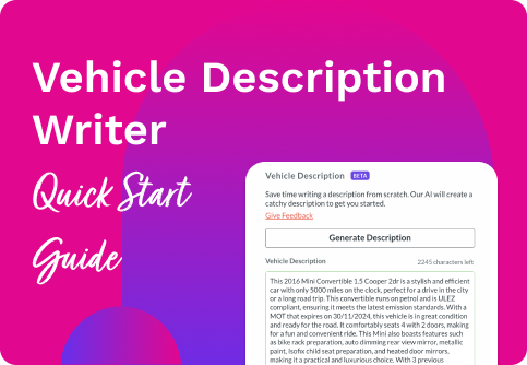 Introducing Our Vehicle Description Generator