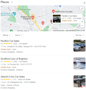 Google Business Profile What is - Car Dealers Brighton Google Search 285x300