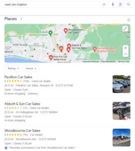 google business profile local map pack